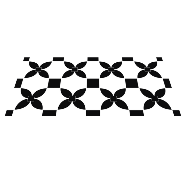 Sort trykt street vinyl tæppe sorte fliser - TenStickers