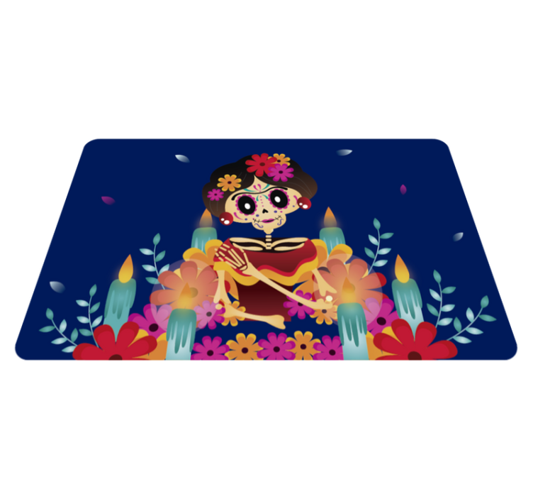 Festligt skelet vinyltæpper til halloween - TenStickers