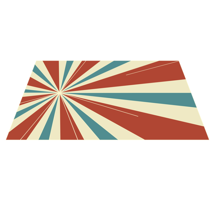 Retro linjer eksplosion vintage tæppe - TenStickers