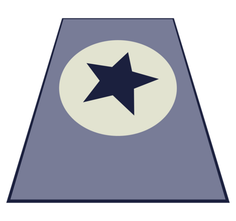 Nuancer af blå stjerne vinyltæppe - TenStickers