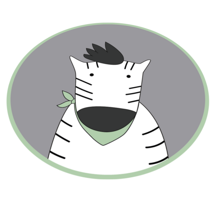 Vinyltæppe zebra til børne dyretæppe - TenStickers