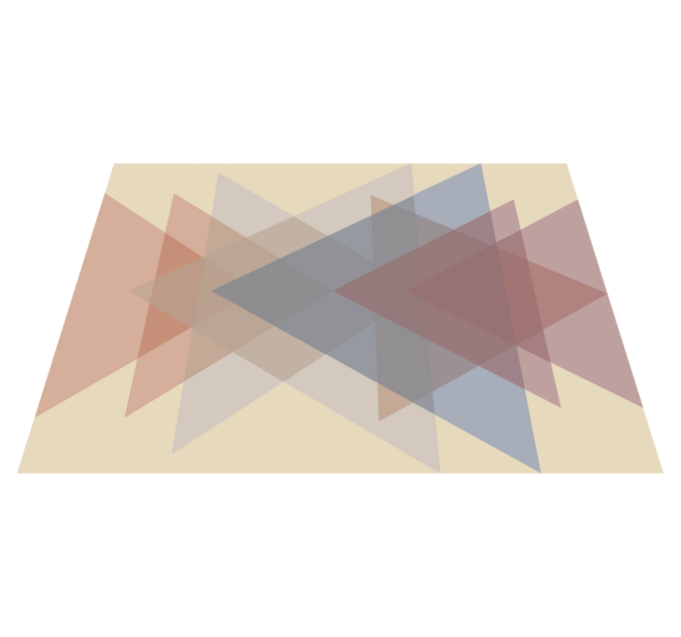 Geometrisk overlapning geometriske vinyl tæppe - TenStickers