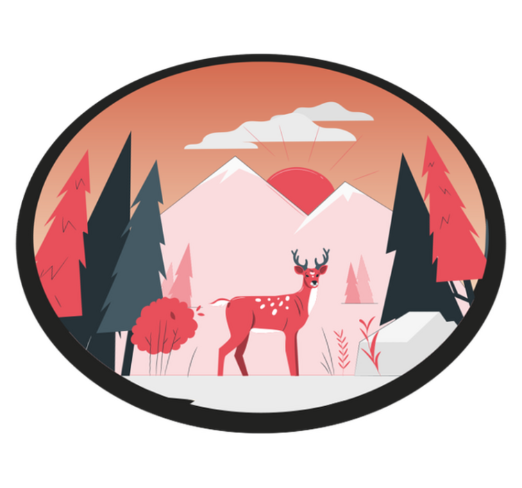 Fredfyldt vildmarksscene natur vinyl tæppe - TenStickers