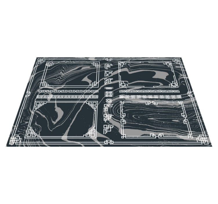 Kvadratiske marmor geometriske tæpper - TenStickers