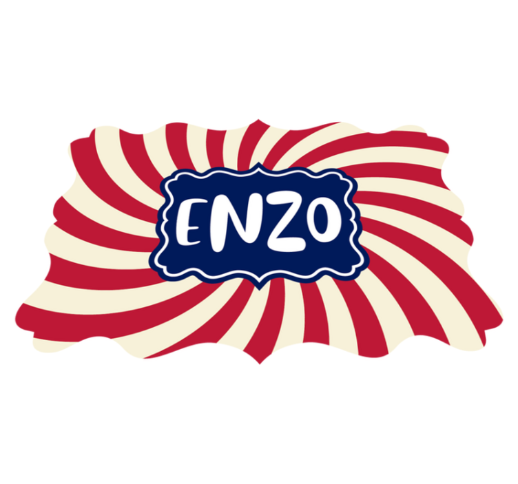 Cirkus med navn personlig måtte - TenStickers