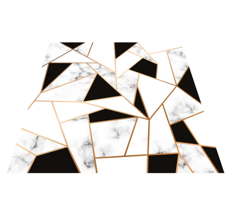 Elegant sort og hvid tekstur moderne tæppe - TenStickers