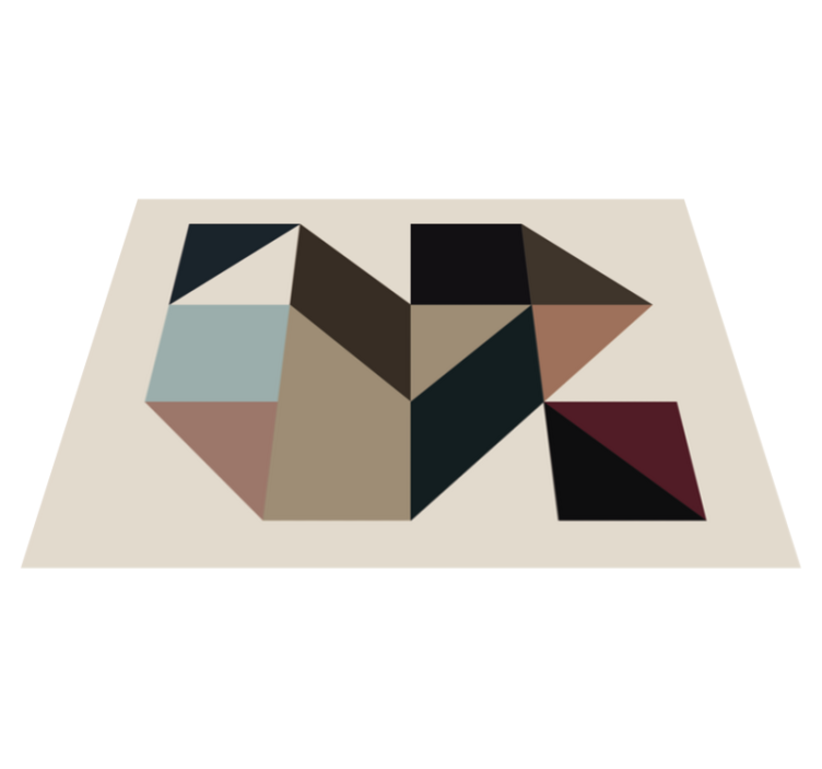 Vinyl tæppe geometriske former geometriske tæpper - TenStickers