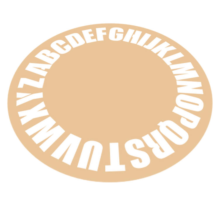 Alfabet cirkulært layout alfabetet vinyl tæppe - TenStickers