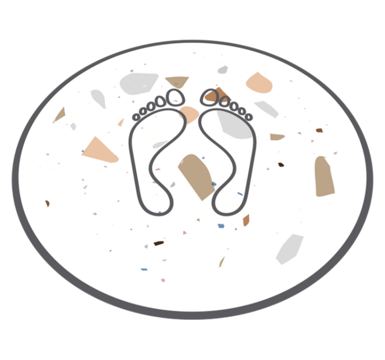 Terrazzo fodspor badeværelsesgulve - TenStickers