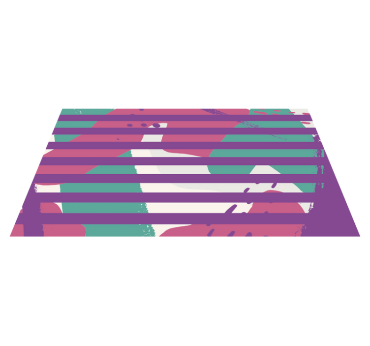 Farverigt blandet striber tæppe - TenStickers