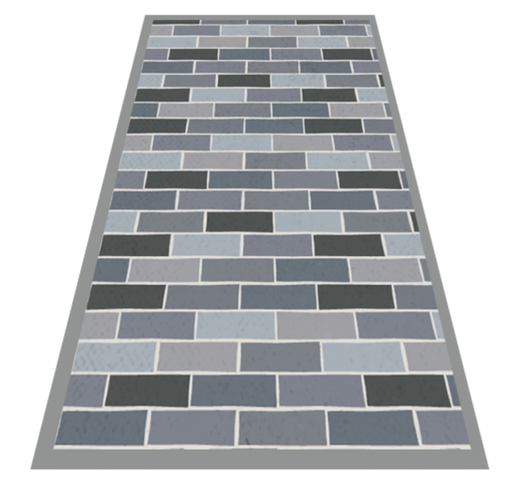 Grå mursten fliser vinyl tæppe - TenStickers