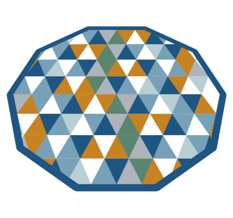 Pvc tæpper flerfarvede trekanter vinyl tæpper - TenStickers