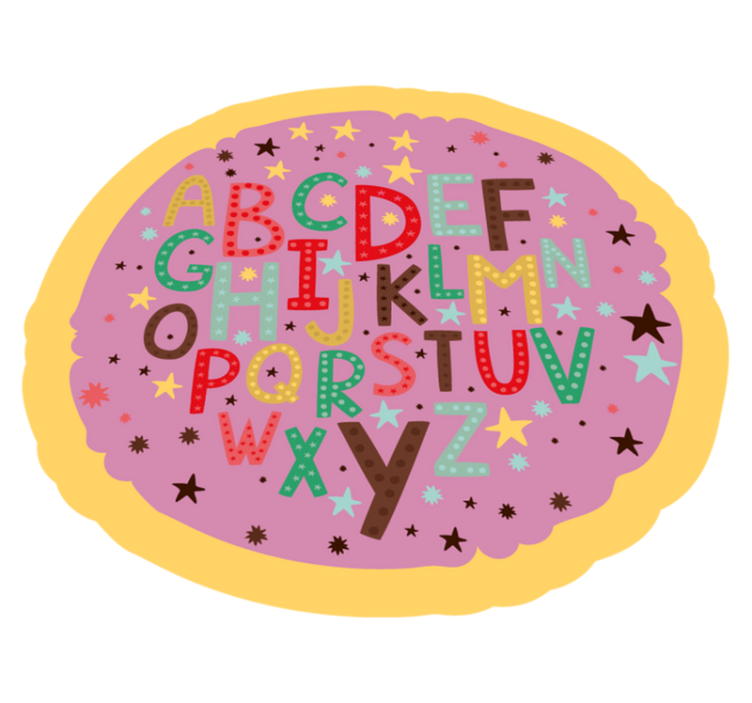 Pædagogisk alfabetisk alfabetet vinyl tæppe - TenStickers