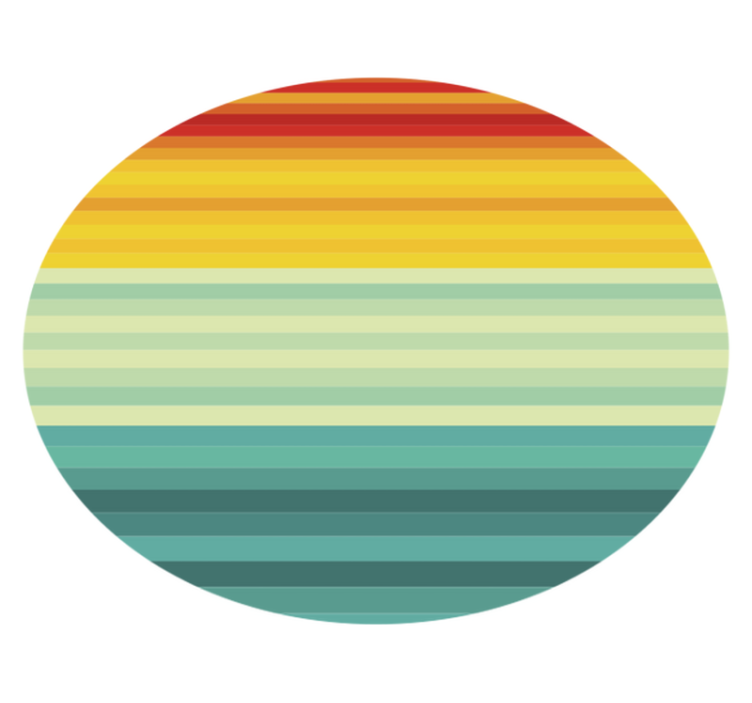 Regnbuestriber cirkler stribede vinyl tæppe - TenStickers