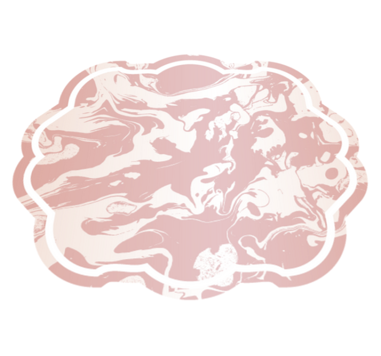 Lyserød og hvid marmor moderne tæppe - TenStickers