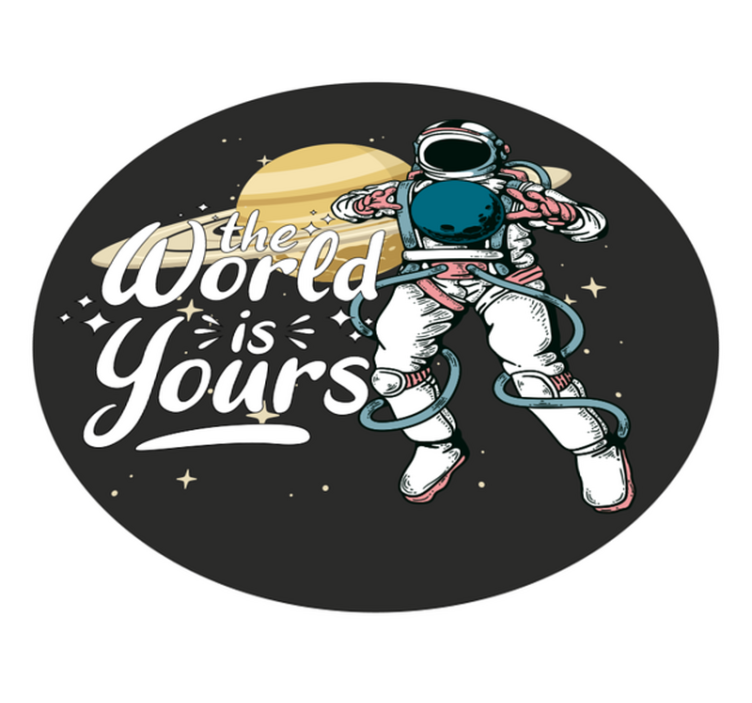 Astronaut udforskning vinyl tæppe til teenagere - TenStickers