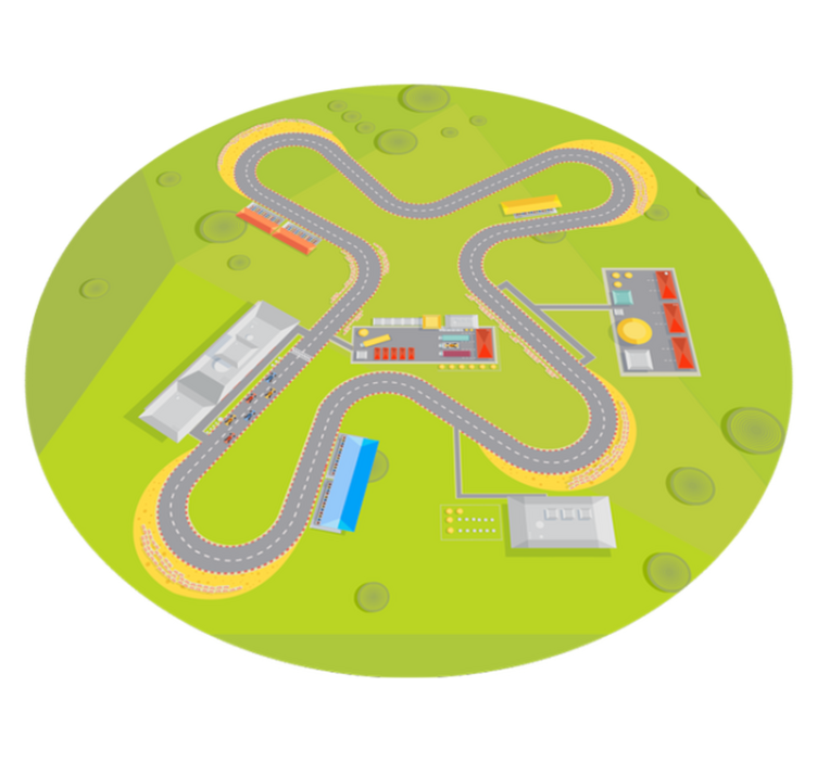 Legende spor vej vinyl tæppe - TenStickers