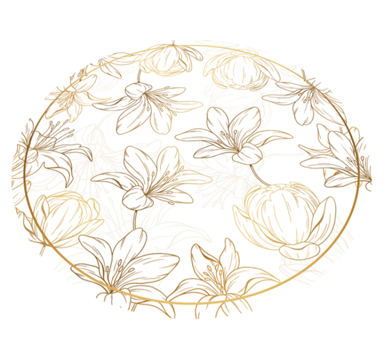 Gyldne blomster blomstertæppe - TenStickers