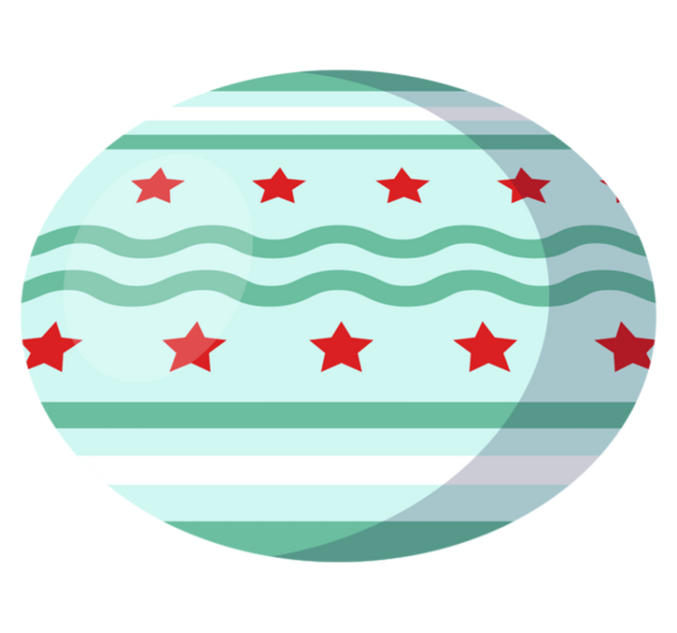 Akvatisk stjernemotiv stjerne vinyl tæppe - TenStickers