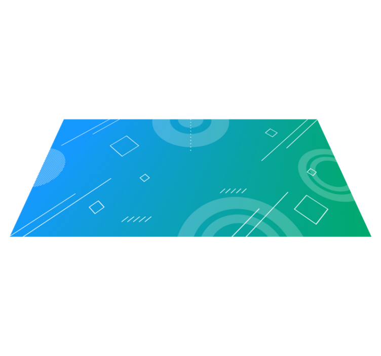 Blå abstrakt geometrisk print moderne tæppe - TenStickers