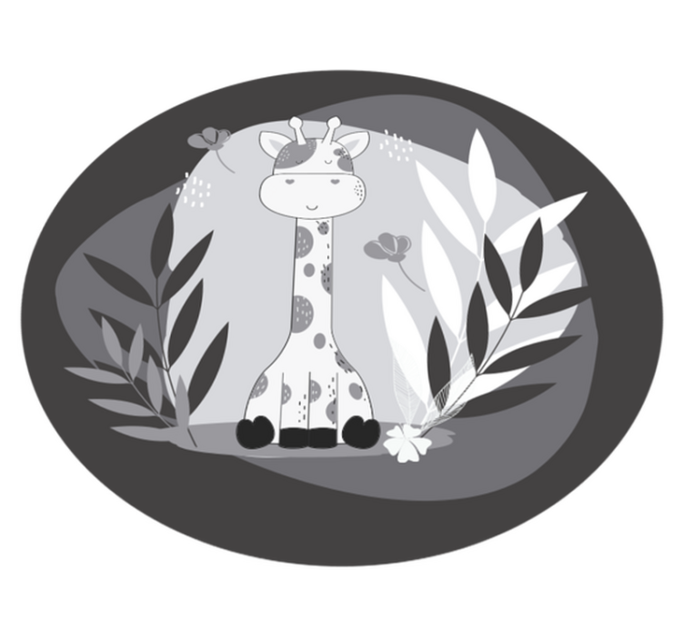 Giraf børnehave tema vinyltæpper til babyværelse - TenStickers