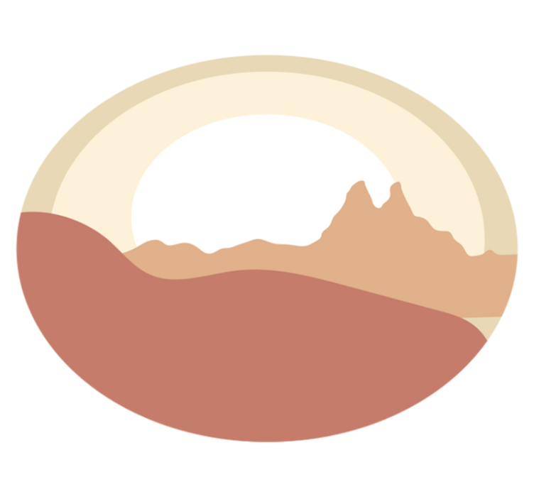 Minimalistisk landskab natur vinyl tæppe - TenStickers