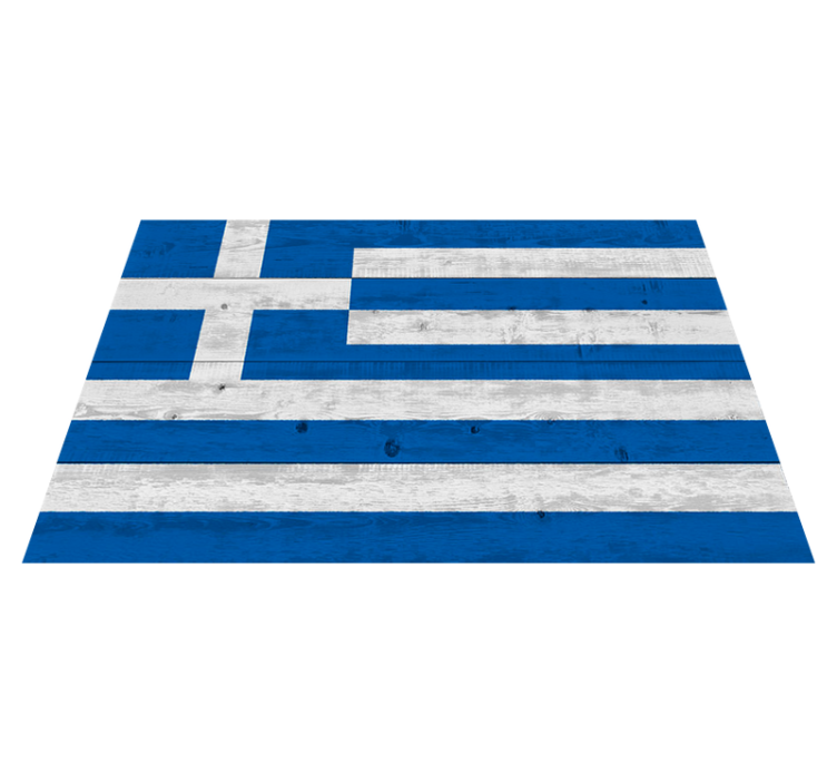 Træ græsk flag vinyl tæppe - TenStickers