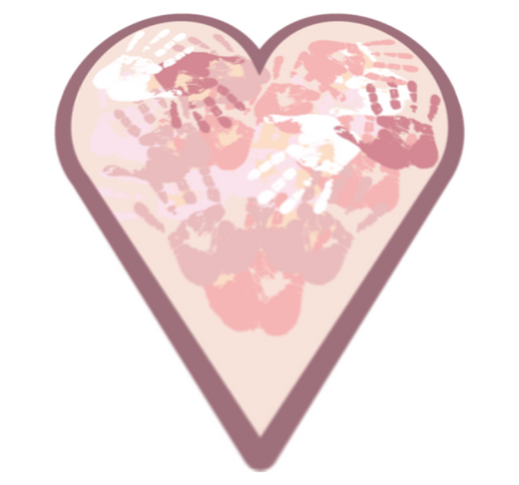 Personligt hjerte vinyl tæppe med navn - TenStickers