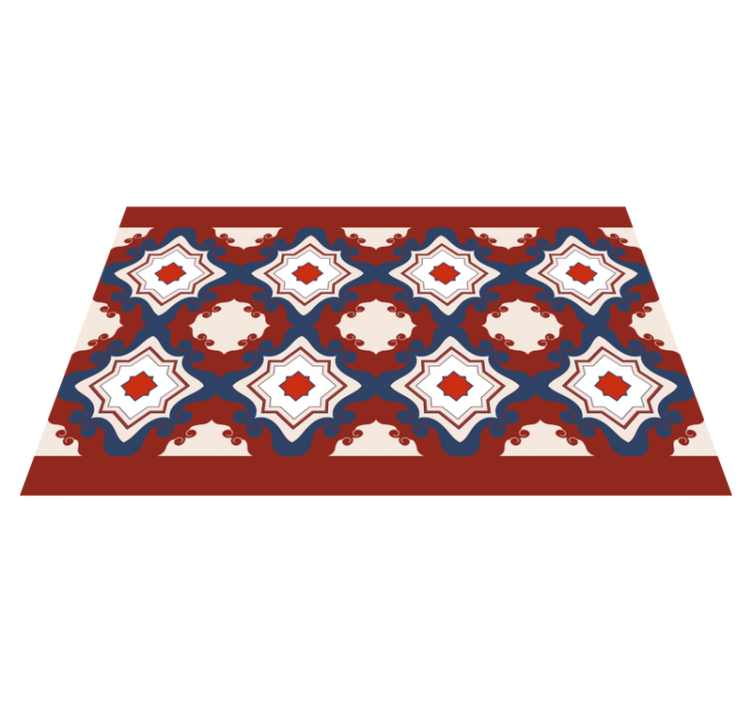 Rød vintage fliser mosaik gulvfliser - TenStickers