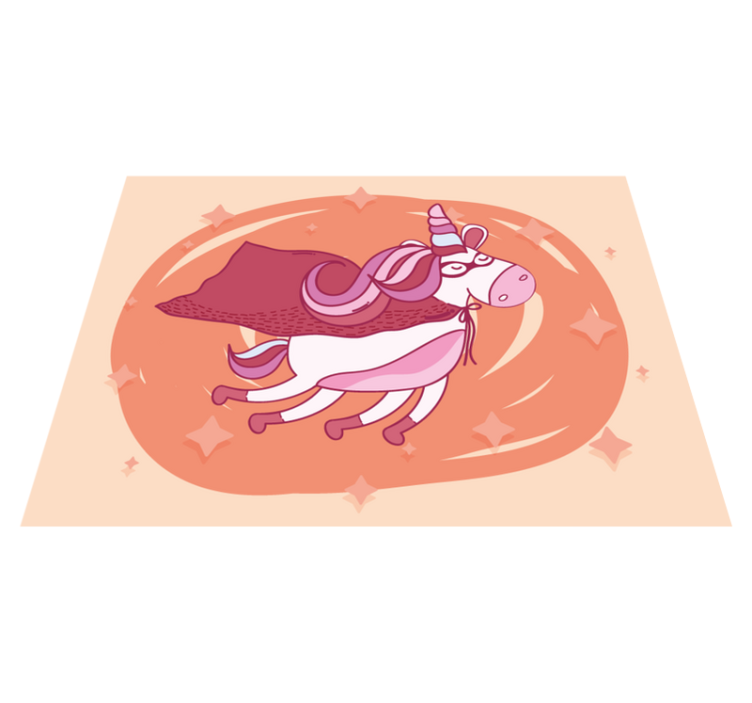 Superhelte enhjørning vinyltæpper til babyværelse - TenStickers