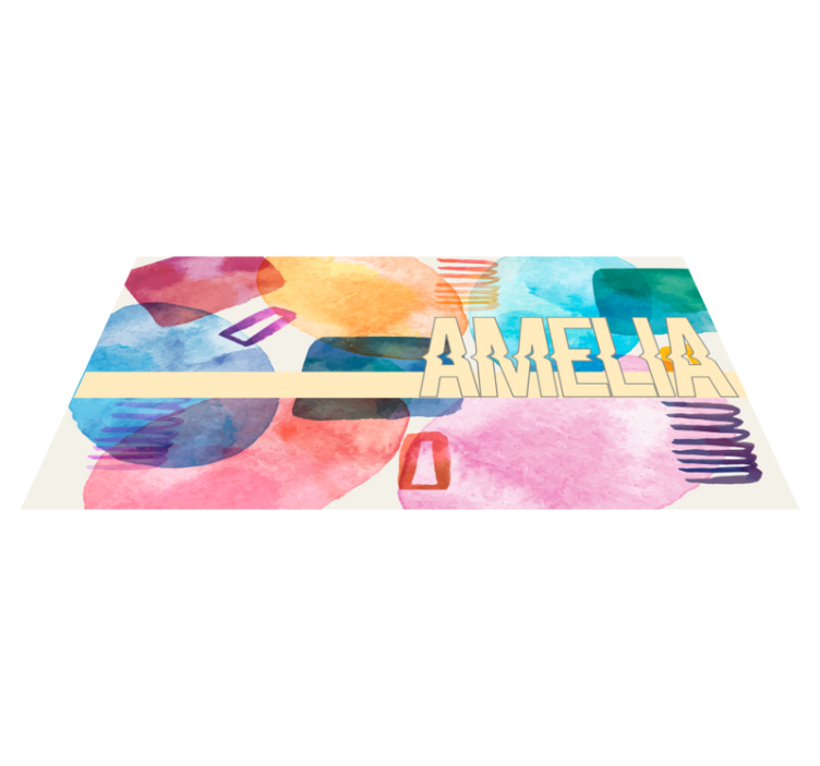 Tilpasset navn vinyl tæppe med navn - TenStickers