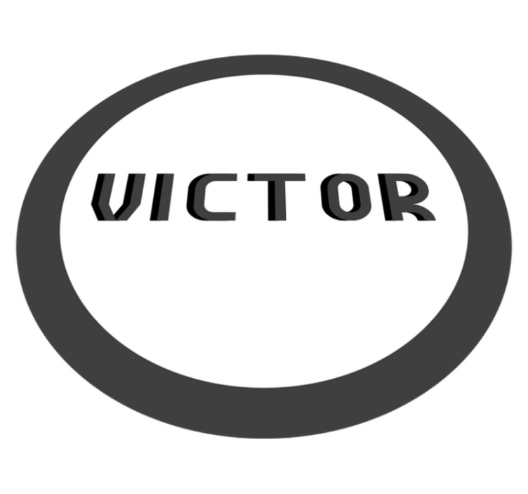 Moderne tilpasset navn personlig mat - TenStickers