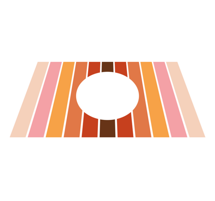 Geometriske striber design stribede vinyl tæppe - TenStickers