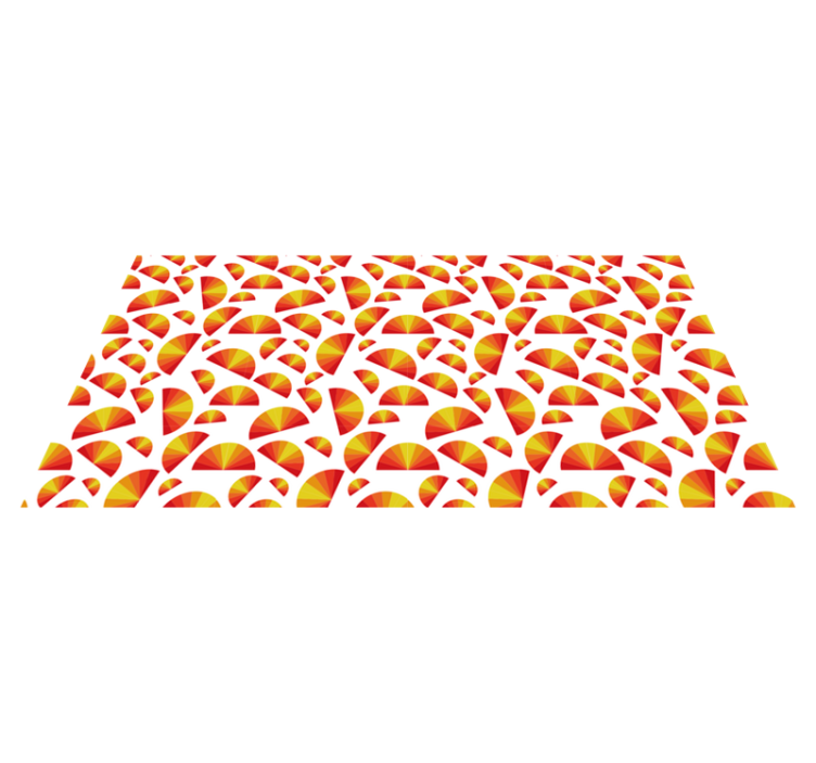 Cirkulære motivarray geometriske vinyl tæppe - TenStickers