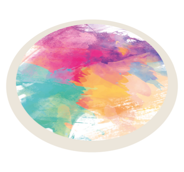 Abstrakt farverigt design moderne tæppe - TenStickers