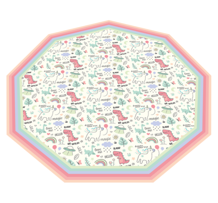 Legende alfabetmotiv tæppe til børneværelse - TenStickers