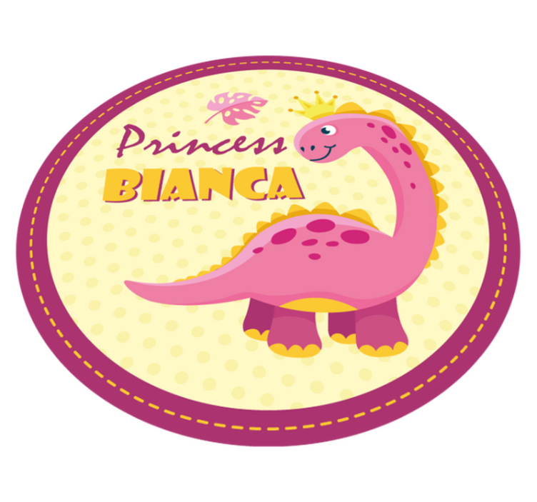 Prinsesse dinosaur vinyltæpper til babyværelse - TenStickers