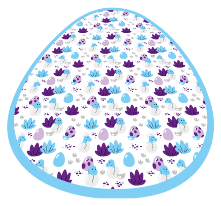 Baby dinosaurer, der klækkes ud af æg dyretæppe - TenStickers