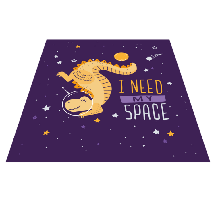 Jeg har brug for mit space dinosaur vinyl tæppe - TenStickers