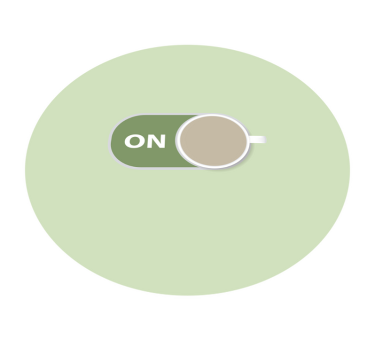 Kaffe morgen strøm på brugerdefineret tæppe - TenStickers