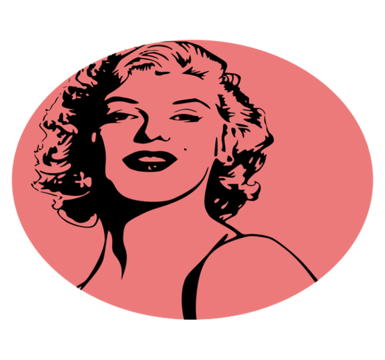 Marilyn monroe portræt vinyltæppe - TenStickers
