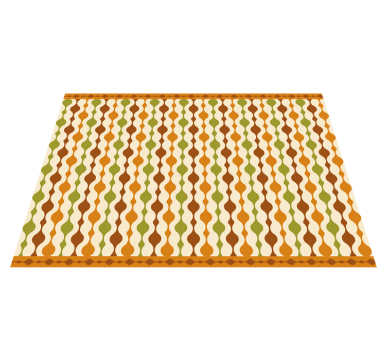 70s stribe figurer vintage tæppe - TenStickers