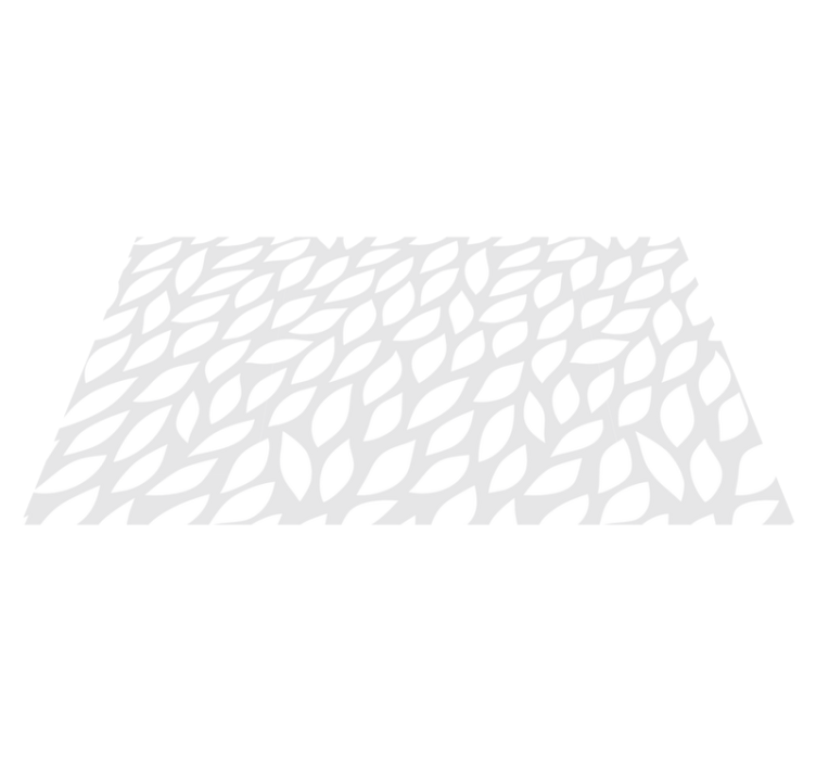 Hvidt bladmønster moderne tæppe - TenStickers