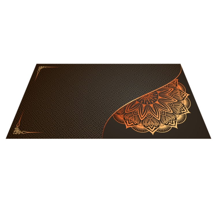 Mandala hjørne design mandala vinyl tæppe - TenStickers