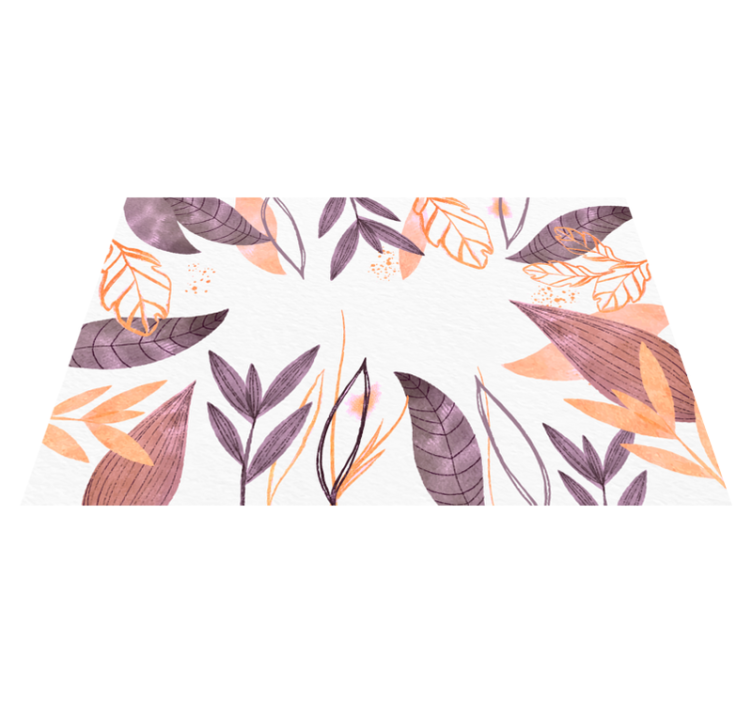 Elegante bladmønstre vinyltæppe til soveværelse - TenStickers