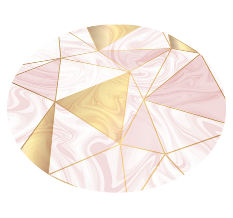 Marmor polygoner mønster vinyl tæppe hjemmekontor - TenStickers