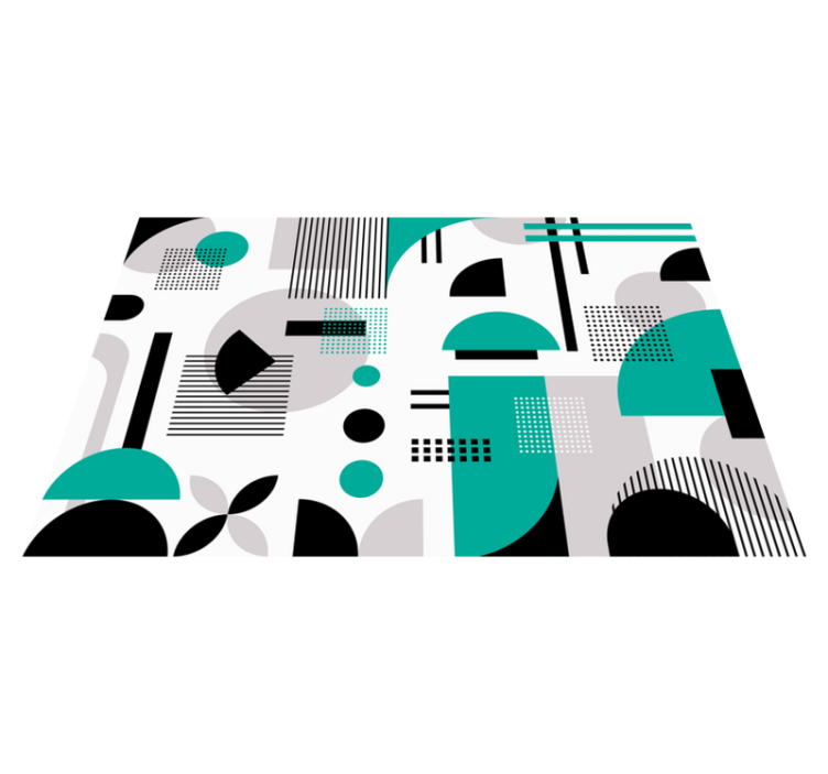 Moderne geometrisk form vinyltæppe - TenStickers