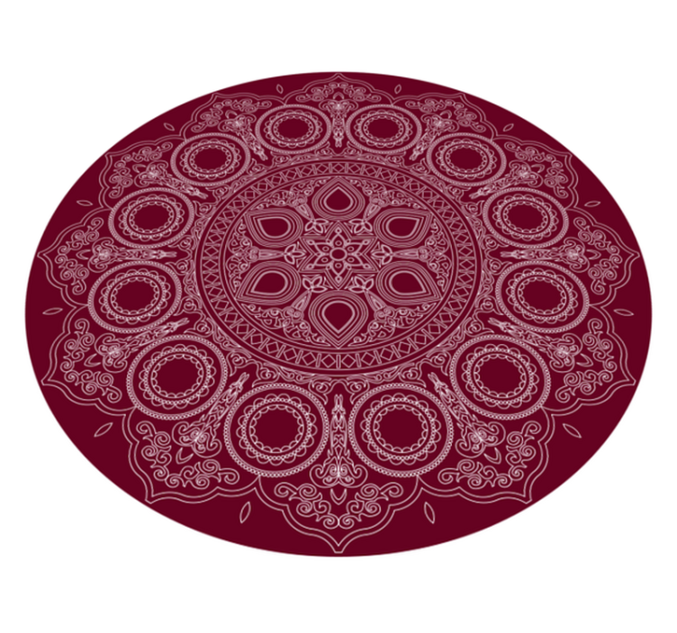 Lotusblomst mandala vinyl tæppe - TenStickers