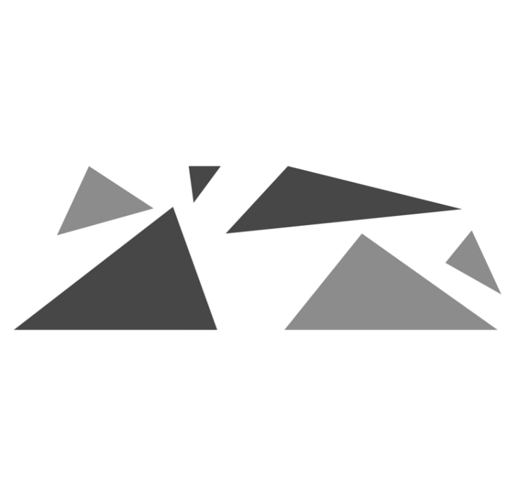 Grå trekant geometriske vinyltæpper - TenStickers