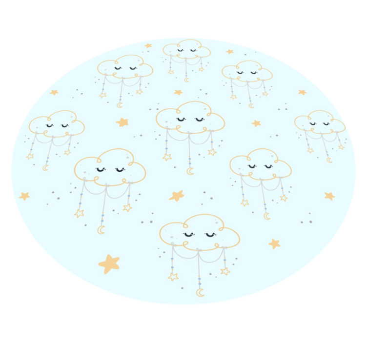 Sovende sky mønster børn vinyl tæppe - TenStickers